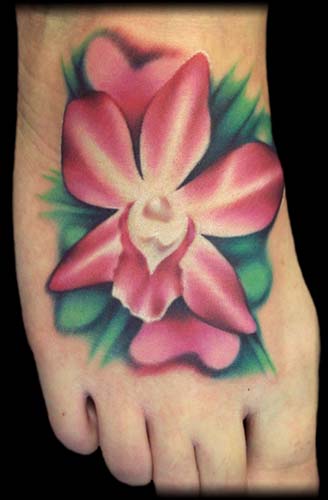 Looking for unique  Tattoos? Foot Orchid